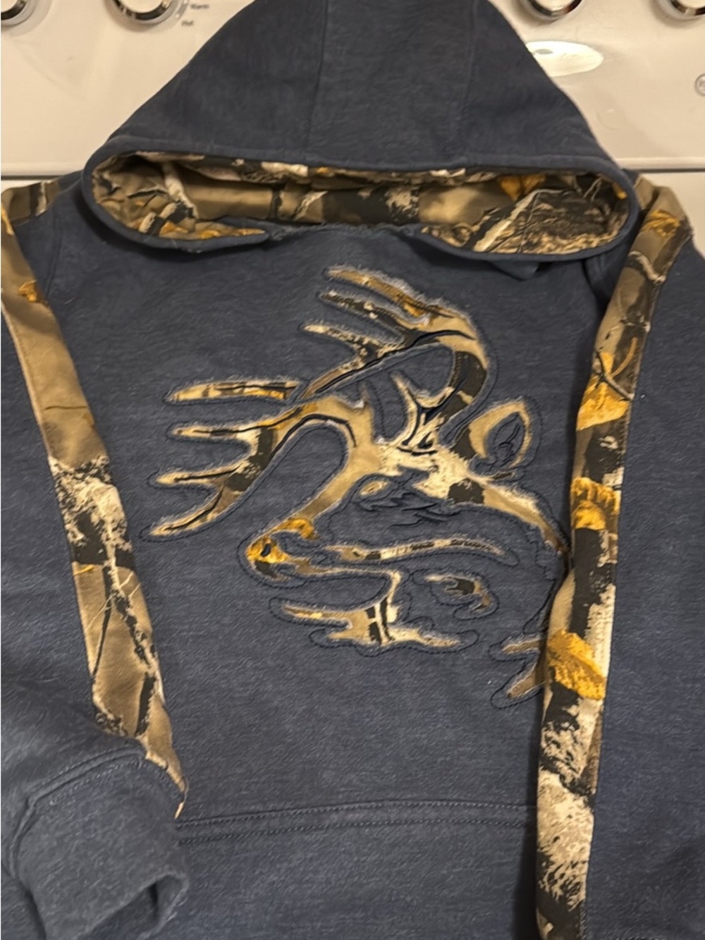 Legendary Whitetails Blue Pullover with Camo Trim